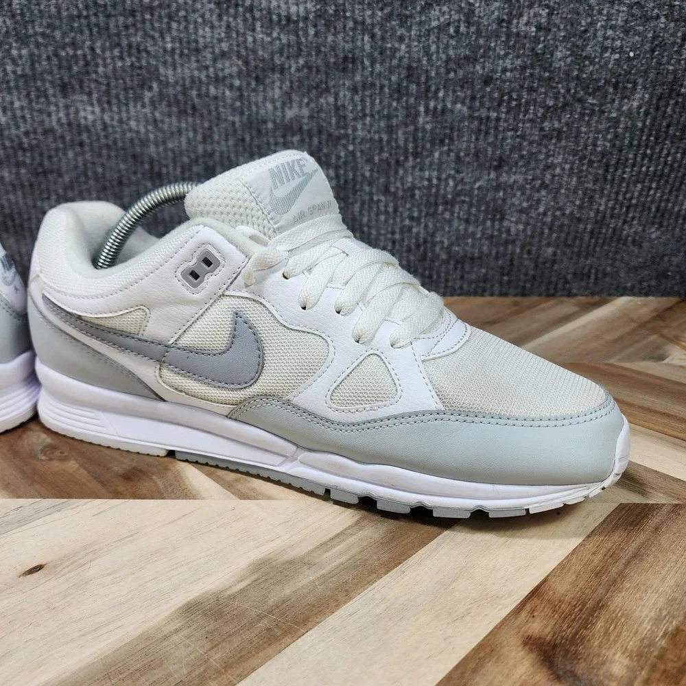 Authentic 2023 Nike Air Span 2 Mens 10.5 Running Recrafted White Wolf Grey Shoes
